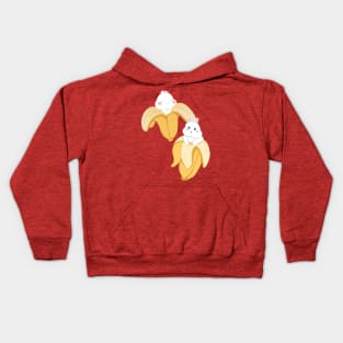 Bunny inside Banana Peel _ Bunniesmee Kids Hoodie